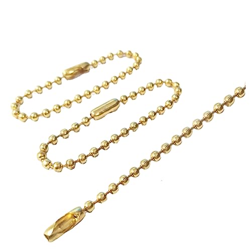 DOITOOL 50Stücke Kugelkette Metall Goldene Perlenverbinder für Schlüsselanhänger DIY Schmuck Verstellbare für Anhänger und Bastelprojekte DOITOOL 50Stücke Kugelkette Metall Goldene Perlenverbinder für Schlüsselanhänger DIY Schmuck Verstellbare für Anhänger und Bastelprojekte von DOITOOL