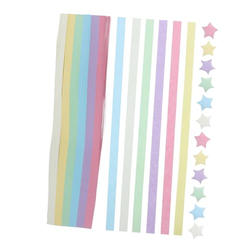 DOITOOL 540 Stück Bunte Origami-papierstreifen Zum Basteln, Lucky Star-papier Zum Basteln, Dekorative Papierstreifen in Pastellfarben DOITOOL 540 Stück Bunte Origami-papierstreifen Zum Basteln, Lucky Star-papier Zum Basteln, Dekorative Papierstreifen in Pastellfarben von DOITOOL