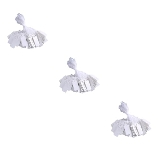 DOITOOL 570 Stücke Teiliges Weiße Preisschilder mit Aufhängeschnur Beschreibbare Markierungsanhänger für Schmuck Kleidung Weinflaschen Langlebige Etiketten für Einfache Lagerverwaltung von DOITOOL