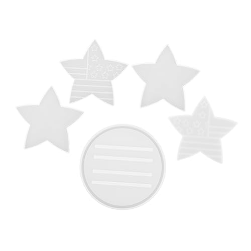 DOITOOL 5Stücke Silikonformen Für Stern Untersetzer Epoxidharz Gießformen Für DIY Home Decoration Harz Handwerksformen Für Tischdeko von DOITOOL