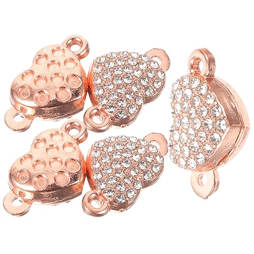 DOITOOL 5Stücke Teiliges Herzförmiger Magnetverschluss Für Schmuck Magnetische Schmuckverschlüsse Für DIY Armbänder Und Halsketten Hochwertige Bastelzubehörteile von DOITOOL