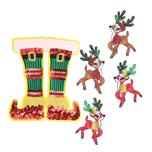 DOITOOL 5Stücke Weihnachten Aufnäher Cartoon Stickerei Patches Für Kleidung Dekoration Und DIY Projekte Für Und Designs DOITOOL 5Stücke Weihnachten Aufnäher Cartoon Stickerei Patches Für Kleidung Dekoration Und DIY Projekte Für Und Designs von DOITOOL