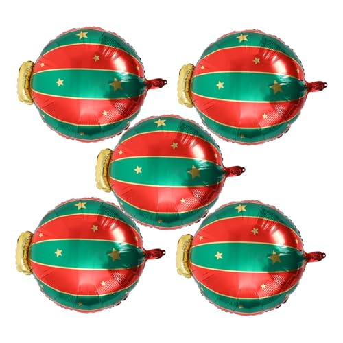 DOITOOL 5Stücke Weihnachtsballons Aluminiumfolie für Festliche Dekorationen Langlebige Partyballons für Weihnachtsfeiern Wand und Tischdekoration DOITOOL 5Stücke Weihnachtsballons Aluminiumfolie für Festliche Dekorationen Langlebige Partyballons für Weihnachtsfeiern Wand und Tischdekoration von DOITOOL