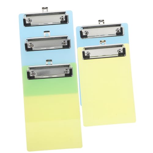 DOITOOL 5er Pack Mini Klemmbrett Teilig Transparente Klemmbretter aus Kunststoff Farbenfrohe Notizen für Lehrer Restaurants und Bürobedarf Zufällige Farbe Zufällige Farbe von DOITOOL