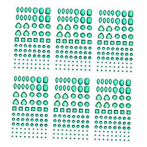 DOITOOL 6 Blätter DIY-Diamant-Aufkleber fingernagel sticker dekorative sticker Schmuck Zubehör Edelstein geformte Strasssteine Strassaufkleber Kristallaufkleber für Schmuck Plastik Green DOITOOL 6 Blätter DIY-Diamant-Aufkleber fingernagel sticker dekorative sticker Schmuck Zubehör Edelstein geformte Strasssteine Strassaufkleber Kristallaufkleber für Schmuck Plastik Green von DOITOOL