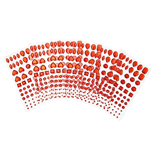 DOITOOL 6 Blätter Diy-diamant-aufkleber Edelsteine zum Basteln Strasssteine Gesichtsdiamantaufkleber Strasskleber Designer-anhänger Maniküre-diamanten Gesichtsschmuck Plastik Rot DOITOOL 6 Blätter Diy-diamant-aufkleber Edelsteine zum Basteln Strasssteine Gesichtsdiamantaufkleber Strasskleber Designer-anhänger Maniküre-diamanten Gesichtsschmuck Plastik Rot von DOITOOL