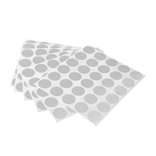 DOITOOL 6 Blätter Runde Selbstklebende Scratch Off Sticker Rubbelaufkleber für Partyspiele Belohnungssysteme und DIY Karten Einfaches Auftragen und Entfernen Silberfarben von DOITOOL