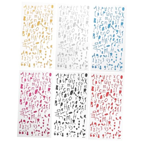 DOITOOL 6 Blätter Selbstklebende und Zahlenaufkleber Dekorative Buchstabensticker für Diy Projekte Scrapbooking Grußkarten und Mehr Langlebig und Farbecht DOITOOL 6 Blätter Selbstklebende und Zahlenaufkleber Dekorative Buchstabensticker für Diy Projekte Scrapbooking Grußkarten und Mehr Langlebig und Farbecht von DOITOOL