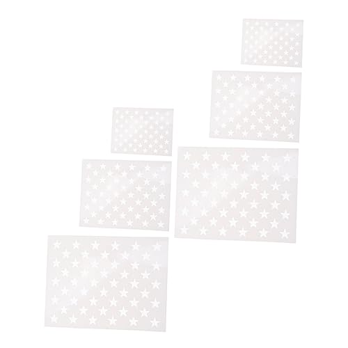 DOITOOL 6 Blätter -Vorlage sprühen für Sterne Sternstempel DIY-Stern schablonen Plastikvorlage Zeichnung Schablone Malvorlagen Farbspritzschablone das Haustier Weiß DOITOOL 6 Blätter -Vorlage sprühen für Sterne Sternstempel DIY-Stern schablonen Plastikvorlage Zeichnung Schablone Malvorlagen Farbspritzschablone das Haustier Weiß von DOITOOL