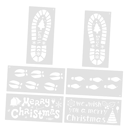 DOITOOL 6 Blätter Weihnachts Ausschnittschablone Basteln Feiertags Kunstschablonen Schablonenvorlage Weihnachts Stanzformen Weihnachts Ausschnittschablone Weihnachtsdekorationen DOITOOL 6 Blätter Weihnachts Ausschnittschablone Basteln Feiertags Kunstschablonen Schablonenvorlage Weihnachts Stanzformen Weihnachts Ausschnittschablone Weihnachtsdekorationen von DOITOOL
