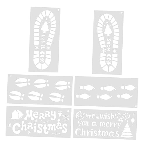 DOITOOL 6 Blätter Zeichenvorlagen für Weihnachten Schablone Dekorationen weihnachtsbasteln weihnachts basteln Kinderzeichnungsvorlage Weihnachtszeichnungsvorlage das Haustier Weiß DOITOOL 6 Blätter Zeichenvorlagen für Weihnachten Schablone Dekorationen weihnachtsbasteln weihnachts basteln Kinderzeichnungsvorlage Weihnachtszeichnungsvorlage das Haustier Weiß von DOITOOL