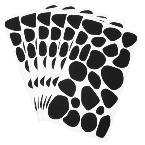 DOITOOL 6 Bögen Puffy Stickers Cow Wandaufkleber DIY Spot Stickers Kuh Patch Stickers Kuh Patches Kinderzimmer Kuh Kleidung Aufkleber Kleinkind Stoffaufkleber Filz Schwarz von DOITOOL