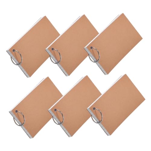 DOITOOL 6 Notizbuch Karteikarten Indexpads Notepad aufnehmen kleiner Notizblock Karteikarten zum Lernen Sprachkarten Notizblöcke für Studenten Lernkarten Mini-Notizblöcke Eisen Weiß von DOITOOL