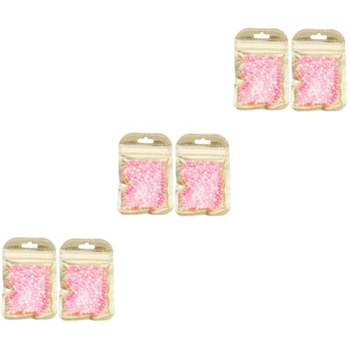 DOITOOL 6 Packungen DIY Perlenmaterialien Handgefertigte Künstliche Perlen für Weihnachts und Hochzeitsdekoration Glatte Glänzende Gemischte Farbperlen zum Basteln und Geschenkanfüllung von DOITOOL