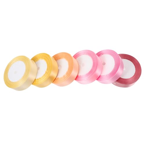 DOITOOL 6 Rollen Dekorationsbande Satinband für Verpacken Basteln und Dekorieren von Geschenkboxen und Blumensträußen DOITOOL 6 Rollen Dekorationsbande Satinband für Verpacken Basteln und Dekorieren von Geschenkboxen und Blumensträußen von DOITOOL