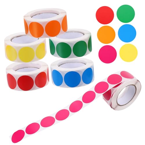 DOITOOL 6 Rollen Farbige Rundetiketten Selbstklebende Klebepunkte Aufkleber pro Farbcodierung Klebeetiketten zum Beschriften und Klassifizieren für Büro Schule und DIY Nutzung DOITOOL 6 Rollen Farbige Rundetiketten Selbstklebende Klebepunkte Aufkleber pro Farbcodierung Klebeetiketten zum Beschriften und Klassifizieren für Büro Schule und DIY Nutzung von DOITOOL