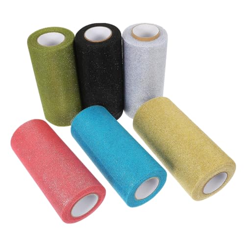 DOITOOL 6 Rollen Glitzernde Netz für Partydekoration Tüllstoff für Diy Röcke und für Bastelprojekte und Festliche Anlässe DOITOOL 6 Rollen Glitzernde Netz für Partydekoration Tüllstoff für Diy Röcke und für Bastelprojekte und Festliche Anlässe von DOITOOL