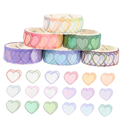 DOITOOL 6 Rollen Liebe Und Klebeband Zeitschrift Geformt Sammelalbum Dekoration Herz Ästhetisch Valentinstag Dekorative Washi-sticker Diy-bänder Herat Washi Tapes Aufkleber DOITOOL 6 Rollen Liebe Und Klebeband Zeitschrift Geformt Sammelalbum Dekoration Herz Ästhetisch Valentinstag Dekorative Washi-sticker Diy-bänder Herat Washi Tapes Aufkleber von DOITOOL
