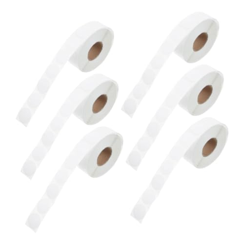 DOITOOL 6 Rollen Runde Etiketten Aufkleber Selbstklebend Bunte Punktaufkleber Schreibbar Für Büro Haushalt Schule Lager von DOITOOL