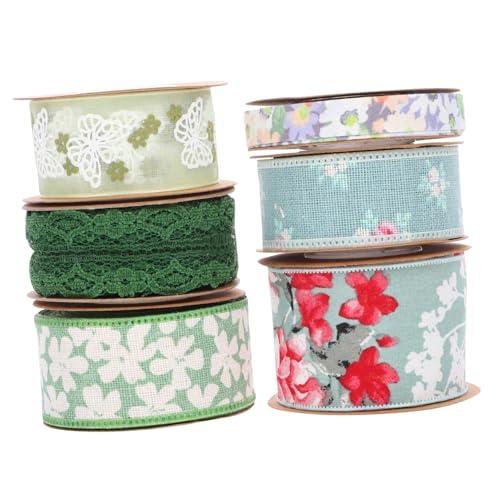 DOITOOL 6 Rollen Spitze Packband vorhanden Geschenkband verpacken Party-Verpackungsband Festival-Packgurt Heimgeschenkband Band umwickeln Verpackungsband für Bogenband Polyester DOITOOL 6 Rollen Spitze Packband vorhanden Geschenkband verpacken Party-Verpackungsband Festival-Packgurt Heimgeschenkband Band umwickeln Verpackungsband für Bogenband Polyester von DOITOOL