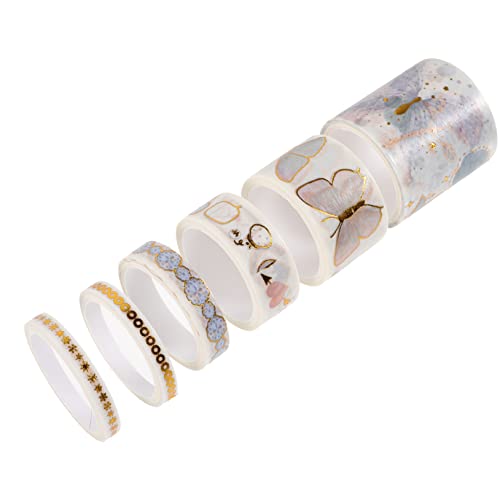 DOITOOL 6 Rollen Teiliges Washi Tape Set Dekoratives Scrapbook Klebeband Diy Bastelband Ästhetisch für Tagebuch Planer Geschenkverpackung Kreative Handarbeit DOITOOL 6 Rollen Teiliges Washi Tape Set Dekoratives Scrapbook Klebeband Diy Bastelband Ästhetisch für Tagebuch Planer Geschenkverpackung Kreative Handarbeit von DOITOOL