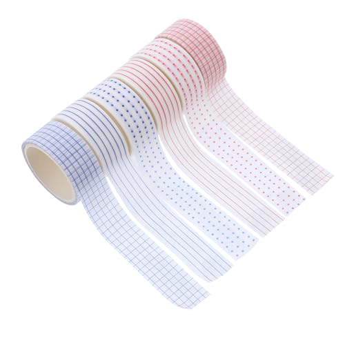 DOITOOL 6 Rollen Washi Tape Selbstklebende Dekorative Klebebänder Eisblau und Cranberry für Diy Notizbücher Scrapbooking und Feste Leicht Ablösbar und Platzsparend von DOITOOL