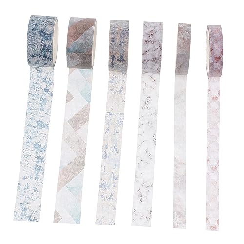 DOITOOL 6 Rollen Washi Tape Set Scrapbooking Klebeband Dekoratives Textur Papierband für Diy Handwerk Tagebücher Geschenkverpackung Einfach Klebend und Rückstandsfrei Entfernbar DOITOOL 6 Rollen Washi Tape Set Scrapbooking Klebeband Dekoratives Textur Papierband für Diy Handwerk Tagebücher Geschenkverpackung Einfach Klebend und Rückstandsfrei Entfernbar von DOITOOL