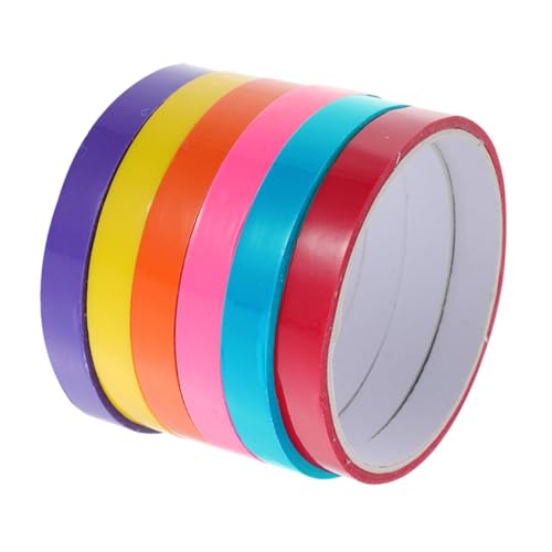 DOITOOL 6 Rollen farbiges Band farbiges klebeband tapeband funierklebeband banderdungsschelle Farbband bunt UV Sticky Balls Dekompression klebriges kugelband für Plastik DOITOOL 6 Rollen farbiges Band farbiges klebeband tapeband funierklebeband banderdungsschelle Farbband bunt UV Sticky Balls Dekompression klebriges kugelband für Plastik von DOITOOL