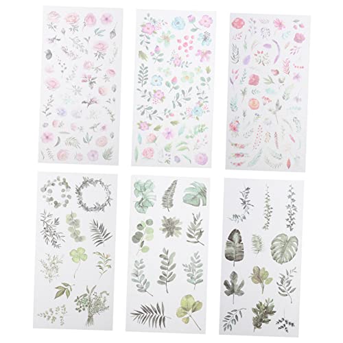 DOITOOL 6 Sätze Blumenblatt Washi Sticker Teiliges Diy Klebeband für Kreative Bastelprojekte Selbstklebend Wasserfest für Scrapbooking Kalender und Dekoration DOITOOL 6 Sätze Blumenblatt Washi Sticker Teiliges Diy Klebeband für Kreative Bastelprojekte Selbstklebend Wasserfest für Scrapbooking Kalender und Dekoration von DOITOOL