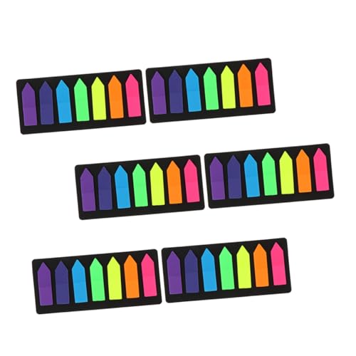 DOITOOL 6 Sätze Farben Fluoreszierende Haftnotizen Selbstklebende Index Markierungsaufkleber für Schule Büro Zuhause Klebefrei Ablösbar Vielseitige Notizzettel zum Beschriften und von DOITOOL
