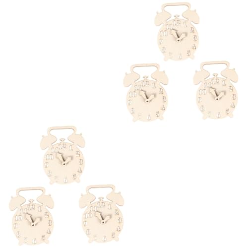 DOITOOL 6 Sätze Holzscheiben Uhrenform Unvollendete Diy Holzchips für Kreative Bastelprojekte für Lernspielzeug Praktischen Fähigkeiten von DOITOOL