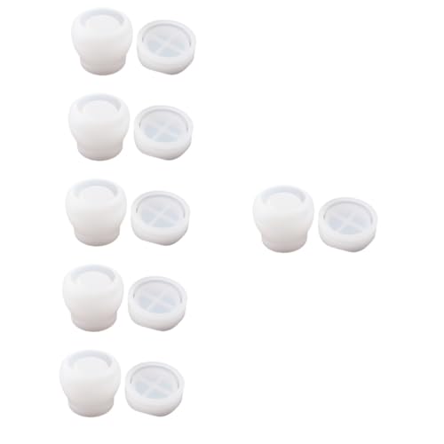 DOITOOL 6 Sätze Kristallklarer Epoxidharz Resin Bottle Mold mit Abdeckung Silikon Storage Box Mold für Schmuckbecher Puddingbecher und Aufbewahrung DIY Kreativset für Dekorationen von DOITOOL