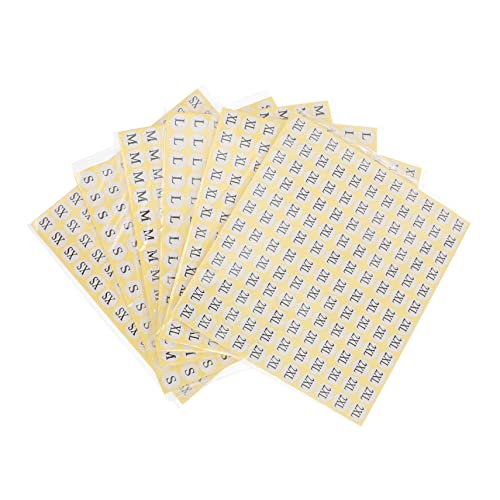 DOITOOL 6 Sätze Runde Kleidung Größenaufkleber Selbstklebende Etiketten für Organisation und Kennzeichnung von Kleidung Rückstände Stoffen von DOITOOL