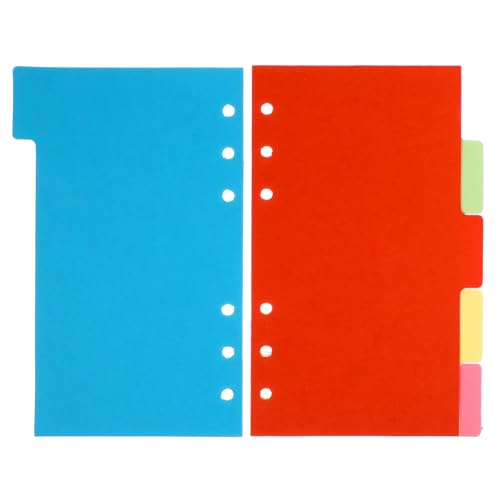 DOITOOL 6 Sätze Trennblätter Set Teiliges Farbiges Notizbuch Zubehör Ringbuch Divider Indexkarten für Schule und Büro Geeignet für Ringbinder Zufällige Farbe Zufällige Farbe von DOITOOL