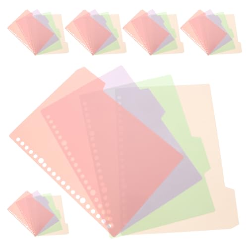 DOITOOL 6 Sets Trennblätter mit Registerkarten: Ordner-Trennblätter mit Registerkarten für Aktenordner und Notizbücher mit losen Blättern – Ordner-Organizer-Blätter für Büro und Schule DOITOOL 6 Sets Trennblätter mit Registerkarten: Ordner-Trennblätter mit Registerkarten für Aktenordner und Notizbücher mit losen Blättern – Ordner-Organizer-Blätter für Büro und Schule von DOITOOL