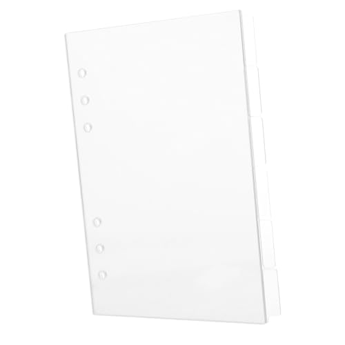 DOITOOL 6 Stück Acrylbindemittel schreibwaren set Liste Transparentes Notizbuch -Cover überprüfen Notizblock Bindemittelzubehör Hardcover-Notizbucheinband Papier innere A5-Planer-Einsätze von DOITOOL