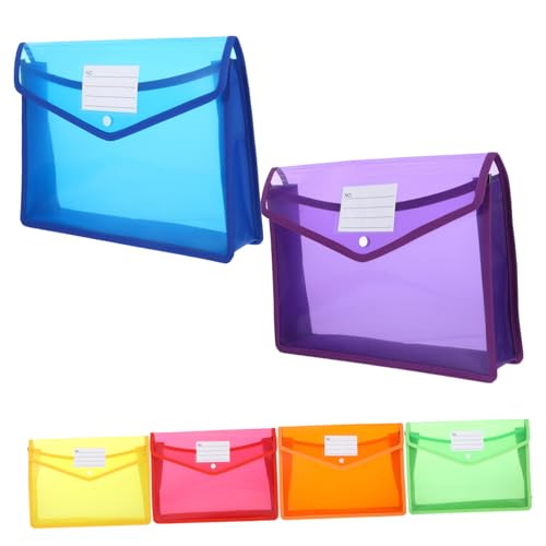 DOITOOL 6 Stück Aktenhalter Schulbedarf Klare Plastische Umschläge Kunststoff -akkordeonordner Büroordner Umschläge Briefgröße Aktenordner Aus Kunststoff Transparente Dokumenttasche Pp von DOITOOL