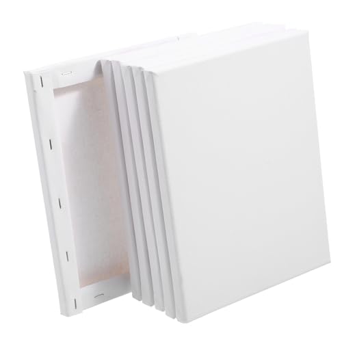 DOITOOL 6 Stück Blanko Malleinwände Malleinwände Zeichenbretter Quadratische Künstlerleinwand Mal Skizzenblock Zum Malen Ölgemälde Malbrett Leinwandtafeln von DOITOOL