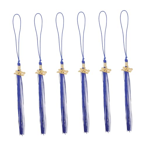DOITOOL 6 Stück Doktorhut Quaste Schlüssel Grad Senior Groß Absolvent Hut Und Modisch Jungs Für Akademische Abschlussquaste Schule Promoviert Hüte Zubehör Polyester Blue von DOITOOL