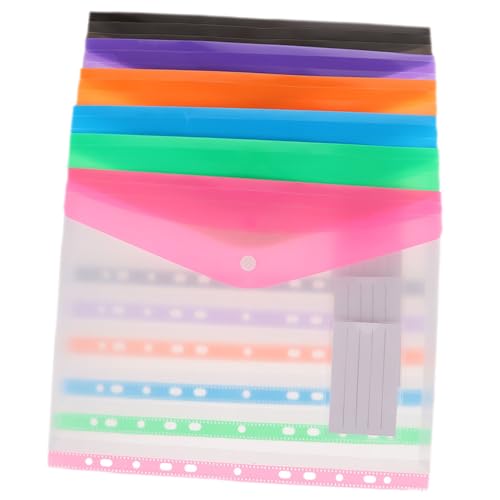 DOITOOL 6 Stück Dokumenten Taschen Transparente Nachfüllbeutel für Loseblatt Ordner Vielseitige Aufbewahrungstaschen aus Robustem Material für Bürobedarf und Dokumentenorganisation von DOITOOL