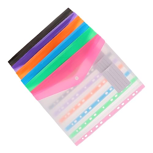 DOITOOL 6 Stück Dokumententaschen Transparent Mit Druckknopf Vielseitige Aufbewahrung für Schule und Büro für Loseblatt Ordner und Dokumente von DOITOOL