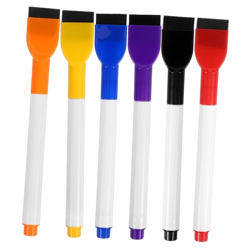 DOITOOL 6 Stück Farbiger Whiteboard-Stift Markierungen bunt Tafel löschbar kleiner trockener Radierer Trockenlöscher mit Radiergummi Trockenradiermarker Textmarker Malenstifte Filzbürste DOITOOL 6 Stück Farbiger Whiteboard-Stift Markierungen bunt Tafel löschbar kleiner trockener Radierer Trockenlöscher mit Radiergummi Trockenradiermarker Textmarker Malenstifte Filzbürste von DOITOOL