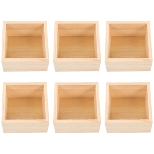 DOITOOL 6 Stück Holz Aufbewahrungsbox Teiliges Multifunktionales Organizer für Schreibtisch zur Aufbewahrung von Schmuck und Bastelmaterialien Nachhaltigem Holz Handpoliert Kratzfest von DOITOOL