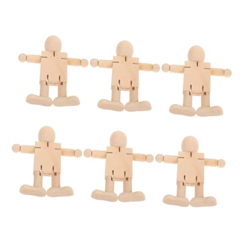 DOITOOL 6 Stück Holzroboterpuppe Holzfiguren zum bemalen Roboterholz zeichnen Baue deinen eigenen Roboter Holz Puppe Roboterfiguren aus Holz Roboterfigur Beige DOITOOL 6 Stück Holzroboterpuppe Holzfiguren zum bemalen Roboterholz zeichnen Baue deinen eigenen Roboter Holz Puppe Roboterfiguren aus Holz Roboterfigur Beige von DOITOOL