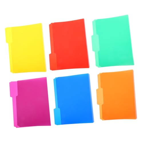 DOITOOL 6 Stück Mappe Dateiordner-Organizer dokumentieren Organisator für Papierakten klein Veranstalter Farbe Farbdateiordner mehrfarbig Aktenordner dekorativ Aktenordner aus Kunststoff von DOITOOL