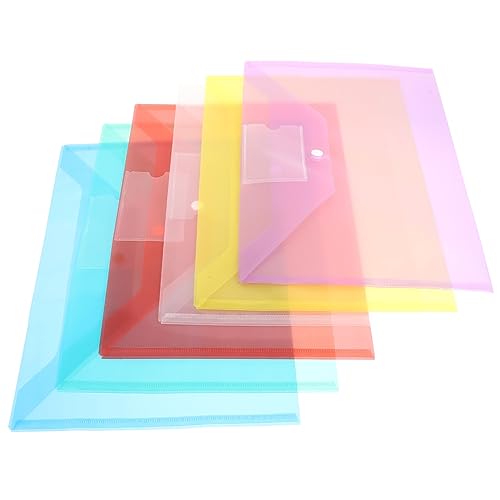 DOITOOL 6 Stück Mappe storage boxes aufbwahrungs-box Aufbewahrungstasche für Dokumente schulmaterial plastiktüte Aktentasche Beutel Dokumentenordner mit Druckknopf praktische Aktenordner von DOITOOL