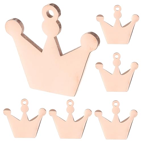 DOITOOL 6 Stück Metall Haustier Id Tags Krone Form Gravierte Hundemarken Personalisierbare Katzenmarken Robuste und Langlebige Anhänger für Haustiere von DOITOOL