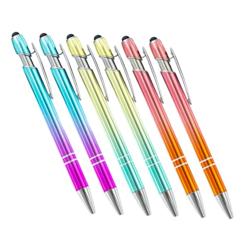 DOITOOL 6 Stück Metall Kugelschreiber Tragbare Druckkugelschreiber aus Aluminium Elegante Schreibgeräte für Büro und Haushalt für Schule und Alltag DOITOOL 6 Stück Metall Kugelschreiber Tragbare Druckkugelschreiber aus Aluminium Elegante Schreibgeräte für Büro und Haushalt für Schule und Alltag von DOITOOL