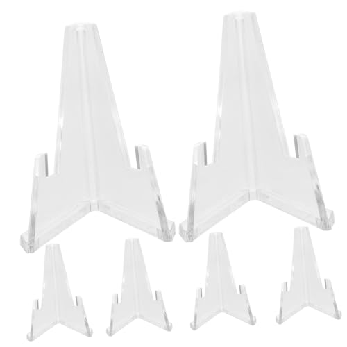 DOITOOL 6 Stück Mini Staffelei für Münzen Transparent Displayständer für Präsentation von Sammlerstücken und Langlebig für Medaillen und Abzeichen von DOITOOL