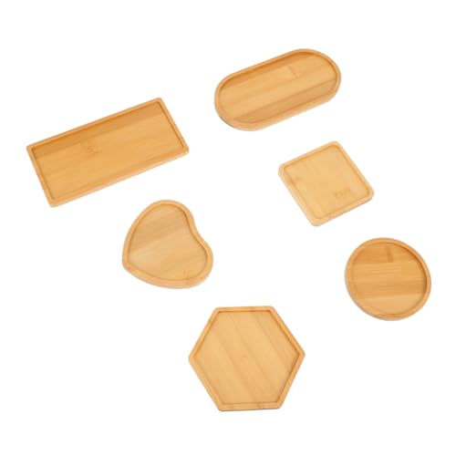 DOITOOL 6 Stück Mosaik -Holzpalette Marmor dekorative Platte Mosaik-Tabletts Mosaikbasis rustikal dekoration mosaik herstellung versorgung Mini-Fliesen dekoratives Tablett von DOITOOL